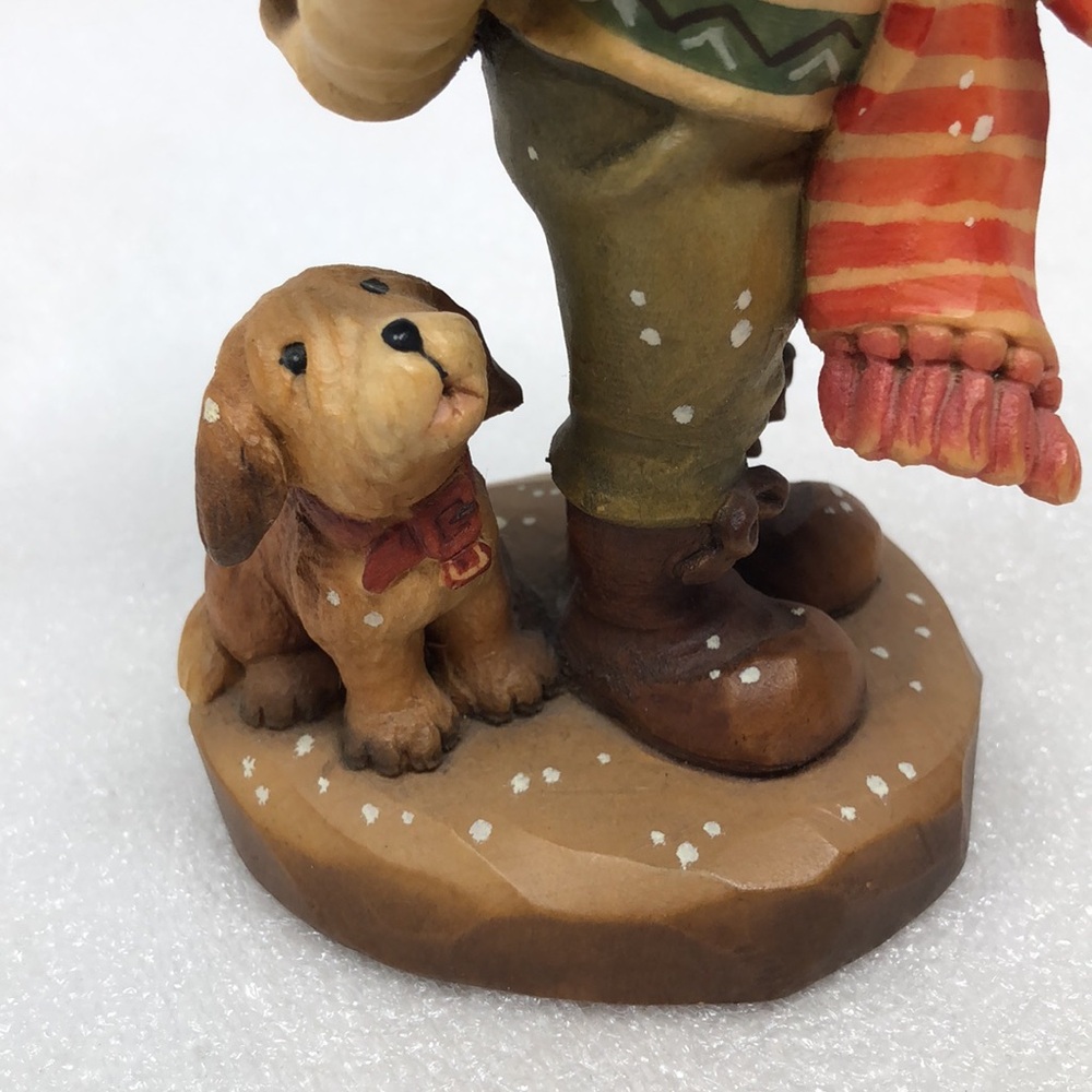 ANRI Tis The Season Hand Carved Figurine by Sarah Kay 6.5” 1993/2000 Italy - Picture 10 of 14